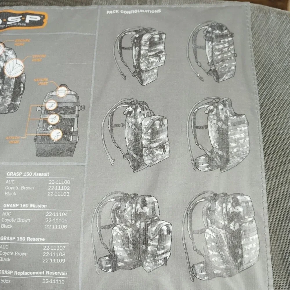 Gerber Grasp Reservoir Assault System Pack Backpack ACU Hydration Tactical